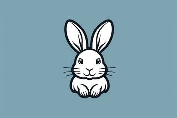 Obraz premium there is a rabbit that is sitting in the grass with flowers