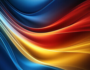 Fototapeta premium Abstract background yellow blue red color flow grainy wave dark noise texture cover header