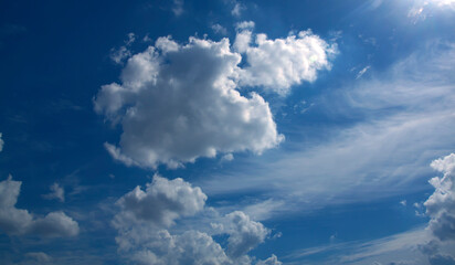 The vast blue sky