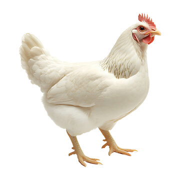 Broiler Chicken isolated on transparent background.