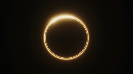 A glowing circle on a dark background