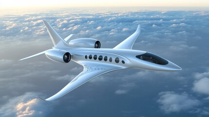 Futuristic Hybrid Electric Powertrain Aircraft