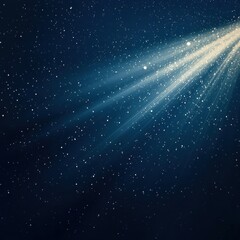Obraz premium Celestial Night Sky Background Sparkling Stars and Glowing Light Rays - Digital Abstract Texture