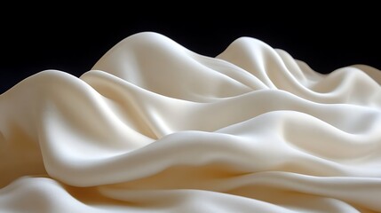 Obraz premium Luxurious cream silk fabric draped elegantly.