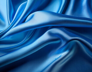 Obraz premium Abstract blue Satin Silky Cloth for background, 