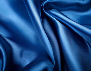 Fototapeta premium Abstract blue Satin Silky Cloth for background, 