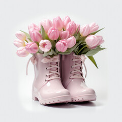 tulip flower in shoes