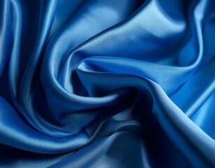Obraz premium Abstract blue Satin Silky Cloth for background, 