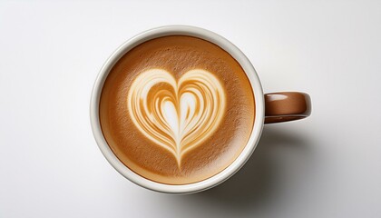 Latte Art: A Heart-Shaped Coffee Design in Warm Tones