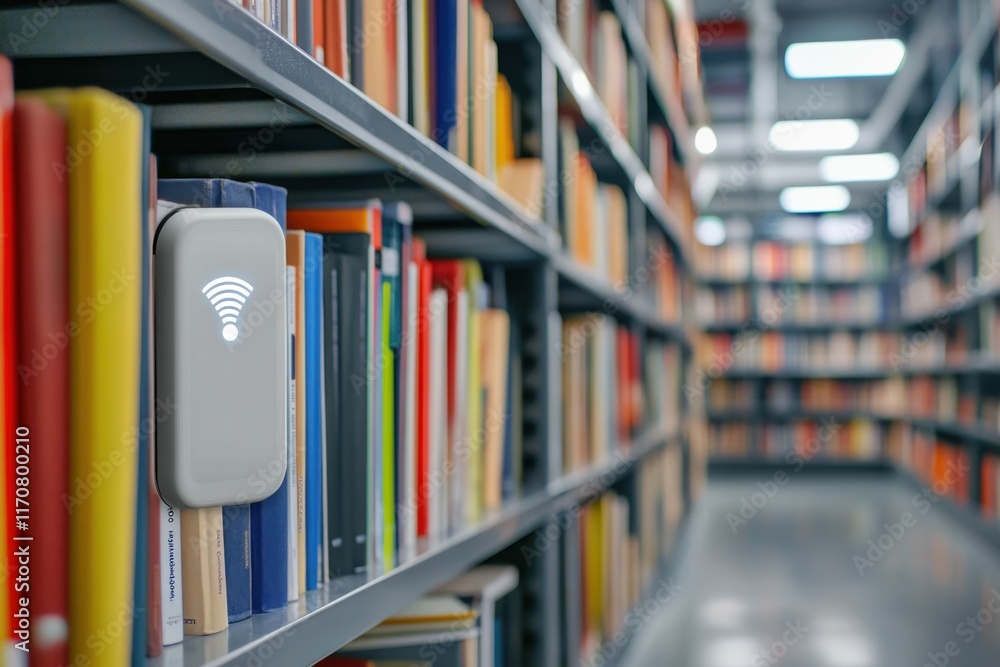 Poster Library smart device guides users to find books and access information efficiently