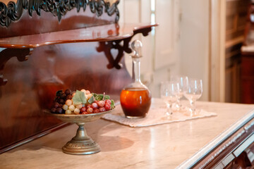 still life with a glass of wine