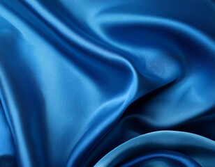 Obraz premium Abstract blue Satin Silky Cloth for background, 