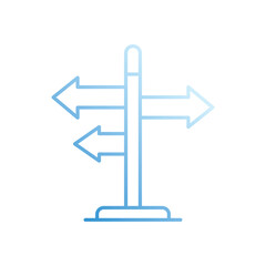 Road Sign vector icon stock illustration