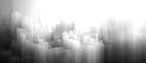 Abstract grayscale cityscape.