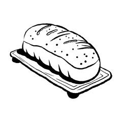Loaf of bread with steam lines
