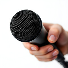 Hand Holding Microphone