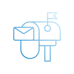 Mailbox vector icon stock illustration