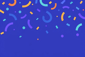 Celebration and confetti party abstract background with space for copy.

