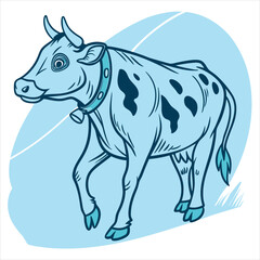 cow vector art ai