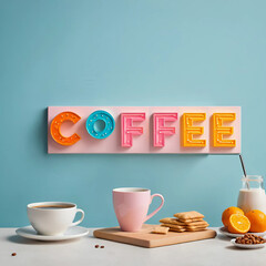 Cup of coffee and cookies