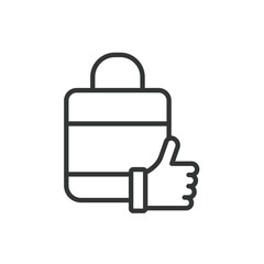 Product recommendation, icon in line design. Products recommendation, shopping guidance, customer preferences on white background vector. Product recommendation editable stroke icon