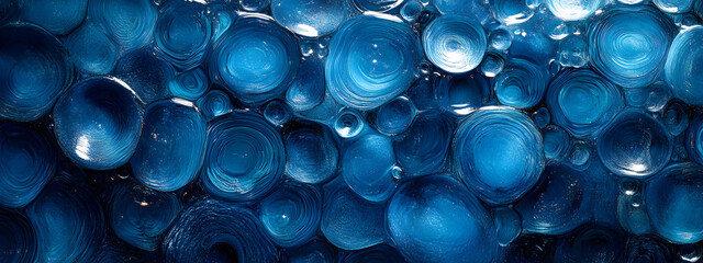 Ripples and Circles in Clear Blue Water