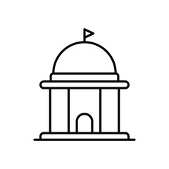 City Hall vector icon stock illustration