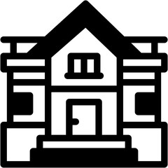 Vector Icon Villa, Property, Real Estate, Building, House, Home