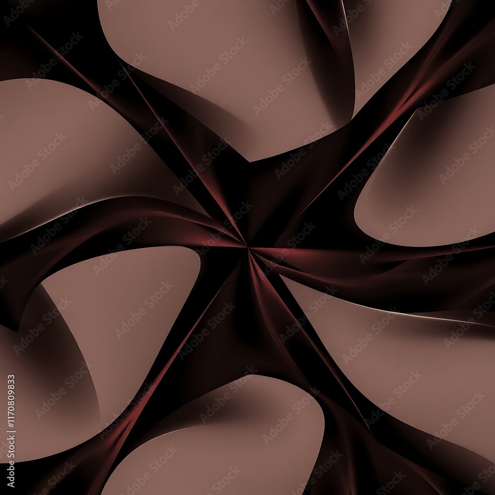 Poster abstract swirl: a captivating abstract design with swirling patterns of dark and light shades of bro