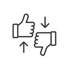 Customer feedback, icon in line design. Customer feedback, review, satisfaction, survey, response, opinion, feedback form on white background vector. Customer feedback editable stroke icon