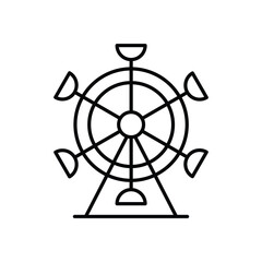 Ferris Wheel vector icon stock illustration