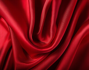 Obraz premium Abstract red Satin Silky Cloth for background, 