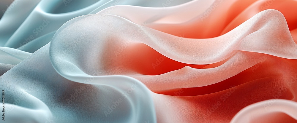 Poster abstract pastel fabric texture with soft waves and ombre effect.