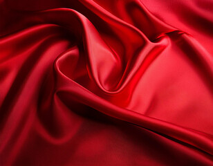 Obraz premium Abstract red Satin Silky Cloth for background, 