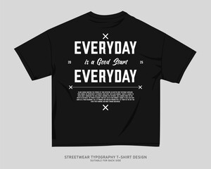 Urban T-shirt Design for Print on Demand. Streetwear T-shirt Design Vector, Typography Quotes Graphic T shirt for Print, Street Style. Merch Design, Clothing Design, Simple Graphic Tee Shirt