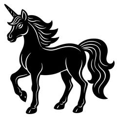 Cute Unicorn vector cartoon illustration