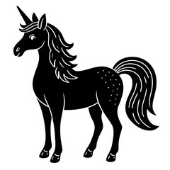 Cute Unicorn vector cartoon illustration