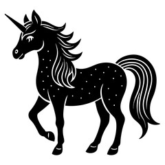 Cute Unicorn vector cartoon illustration