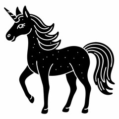 Cute Unicorn vector cartoon illustration
