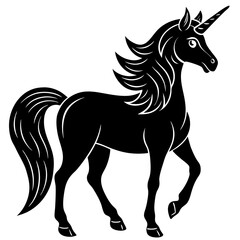 Cute Unicorn vector cartoon illustration
