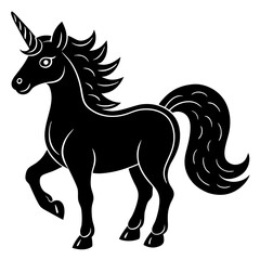 Cute Unicorn vector cartoon illustration