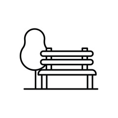 Bench  vector icon stock illustration