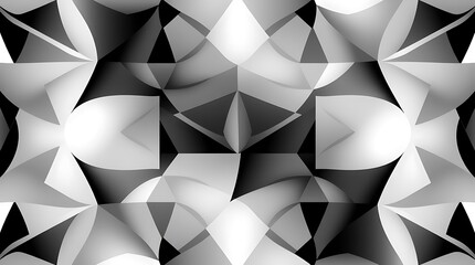 Obraz premium Monochromatic Geometric Abstract Pattern 