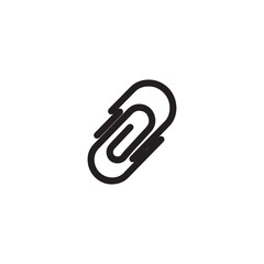 Paperclip icon vector symbol design illustration