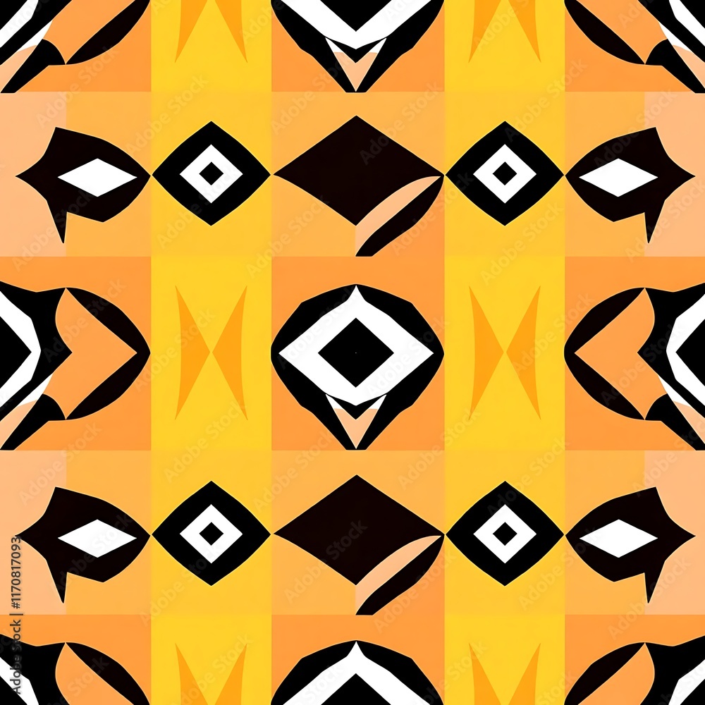 Aufkleber abstract geometric pattern: a vibrant and energetic seamless pattern, featuring a dynamic interplay 