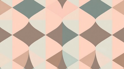 Pastel Geometric Diamond Pattern 