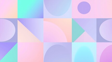 Pastel Geometric Abstract Background 