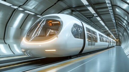 Sleek Modern Train Station with Futuristic Design