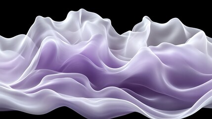 Fototapeta premium Abstract purple and white fabric waves.