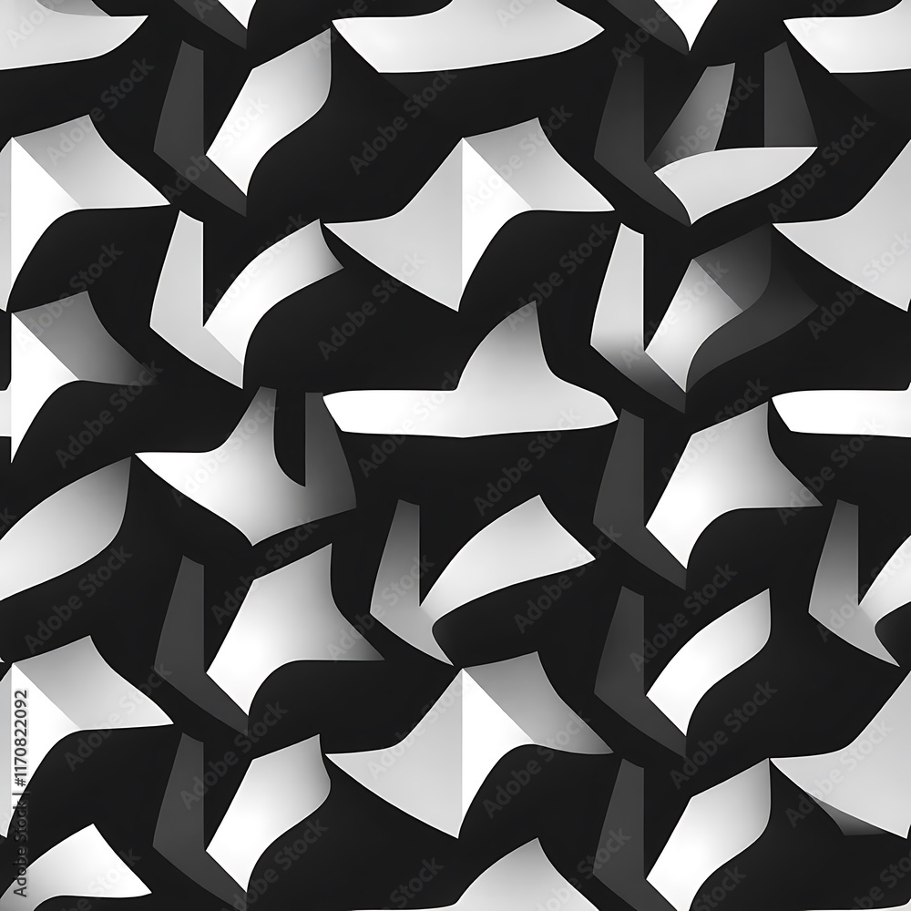 Poster abstract monochrome arrows pattern